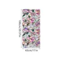 Stained glass window film with holographic magnolia flower design, size 100x43cm for home decor. - XCBL057 / 43x100cm: Pearl Cotton Roll