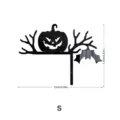 Halloween Acryl Kürbis Fledermaus Tür Ecke Aufkleber Spiegel Wanddeko Partybedarf - Größe S / 2mm Dick
