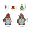 Christmas reflective magnetic sticker set with gnome and tree designs for car decor. - YFC001 / Luminous + Reflective + Magnetic Stickers