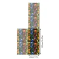 Détail de film pour fenêtre en vitrail style Tiffany avec motif floral et dimensions. - Film pour Vitrage Pierre Couleur Double Face(SWBL071)
