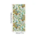 Peacock stained glass window film, static cling PVC decorative privacy glass sticker for home. - XCBL062 / 43x100cm: Pearl Cotton Roll
