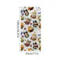 Colorful stained glass cat window film, PVC electrostatic window sticker, 43x100cm size. - XCBL063 / 43x100cm: Pearl Cotton Roll