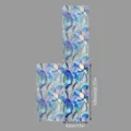 Film pour fenêtres statique autocollant en verre avec motif floral bleu 43x100cm - SWBL016 : Stickers en verre double face à motif de pierre colorée