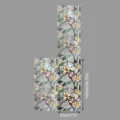 Film pour vitre vitrail avec motif floral, autocollant décoratif statique 43x100cm - SWBL017 : Stickers en verre double face à motif de pierre colorée