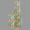 Sticker de verre de fenêtre à motif de roses jaunes, film statique amovible pour maison. - SWBL018 : Stickers en verre double face à motif de pierre colorée