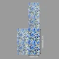 Film de verre pour fenêtre statique avec motif de roses bleues, film décoratif et occultant. - SWBL022 : Stickers en verre double face à motif de pierre colorée