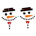 Weihnachts Schneemann Magnetaufkleber für Garagentor Kühlschrank, klebstofffreie Feiertagsdeko. - CT104 - KT-Plattenverpackung / Magnetischer Aufkleber