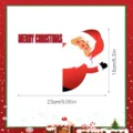 Wooden Christmas door corner sticker featuring Santa Claus festive holiday decor details. - MZ177 Style