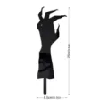 Halloween ghost hand acrylic garden stake detail view, reflective mirror finish design. - YKL057C