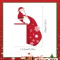 Christmas wooden door corner sticker Santa Claus holiday wall decor size 20x14.2cm - MZ176 Style