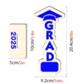 Decoración de mesa de graduación de madera 2025 GRAD centro de mesa para fiesta de graduación - MZ387 / Azul