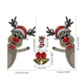 Christmas reindeer car stickers reflective waterproof holiday decoration decals. - YFC002 / Luminous + Reflective + Magnetic Stickers