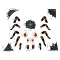 Set decorativo di adesivi per ragno per bagagliaio d'auto di Halloween con dimensioni dettagliate. - Taglia L