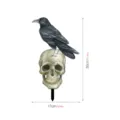 Halloween calavera retro cuervo estaca de jardín decoración de fiesta espeluznante 30cm - TYU213B