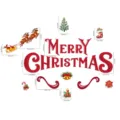 Weihnachten magnetische Aufkleber Garagentor Kühlschrank Deko abnehmbare Sticker Set - CT105 - KT-Plattenverpackung / Magnetischer Aufkleber