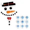 Weihnachten magnetischer Schneemann Aufkleber Set für Garagentor und Kühlschrank Dekoration Detail - CT104 + CT107 - KT-Plattenverpackung / Magnetischer Aufkleber