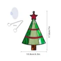 Bel ornement suspendu de fenêtre en forme d'arbre de Noël avec chaîne métallique et ventouse - Plaque Suspendue Arbre de Noël (TYU192) / Avec chaîne fine en fer de 50 cm + ventouse