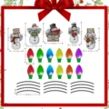 Christmas magnetic garage door stickers snowman bulb holiday decorative set for car metal surface - Reflective Magnetic Stickers / RFM041