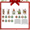Christmas magnetic stickers set garage door fridge decor holiday waterproof decals dimension - Reflective Magnetic Stickers / RFM042