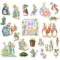 Niedliche Osterhase Cartoon Aufkleber Set wasserdichte Kaninchen Tier Dekorationen - CT330 Stil / Verdichtetes Magnetisch