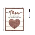 Wooden Mother's Day gift puzzle plaque desktop decoration with marker pen 22x27cm - Style C