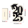 2025 letrero de mesa de madera de graduacion centro de mesa decorativo para fiesta item - MZ389 / Negro