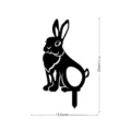 Piquet de jardin lapin de Paques en acrylique decoration exterieure avec dimensions claires. - YKL177D / Acrylique Noir 3mm