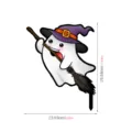 Estaca de jardín de fantasma bruja de Halloween para decoración exterior y fiesta. - TYU200C: impresión a doble cara