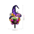 Estaca de jardín de gnomo de bruja de Halloween decoración de césped cartel impermeable al aire libre - TYU203A: impresión a doble cara