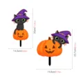 Halloween gato negro calabaza estaca de jardín decoración de patio de acrílico. - TYU208A+B Combinación: Impresión a doble cara