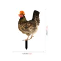 Estaca de jardín de pollo de Halloween con sombrero de bruja decoración de césped. - TYU209A: Impresión a doble cara