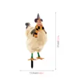 Estaca de jardín gallina Halloween detalle con dimensiones altura 31cm y anchura 12.6cm. - TYU210A: Impresión a doble cara