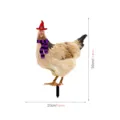 Estaca de jardín de pollo para Halloween con sombrero de bruja y bufanda a rayas. - TYU210B: Impresión a doble cara