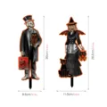 Halloween Esqueleto Bruja Estacas de Jardin Decoracion Cesped Exterior Letrero - TYU214: impresión a doble cara