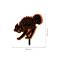 Halloween gato negro estaca de jardin decoracion de cesped espeluznante 25x23cm - TYU211C: Impresión a doble cara