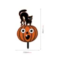 Halloween calabaza gato negro estaca de jardin decoracion exterior 30x15.8cm accesorio fiesta - TYU212A: Impresión a doble cara