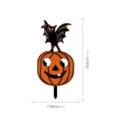 Estaca de jardin calabaza murcielago Halloween decoracion metal para cesped 29.5x13.8cm - TYU212B: Impresión a doble cara