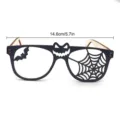 Halloween Holz Brille Party dekorative Brillengestell mit Fledermaus und Spinnennetz. - Fledermaus (MZ839)