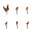 Christmas Chicken Metal Garden Stake Outdoor Yard Art Christmas Tree Decor Size Chart - JSTY312