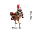 Picchetto da giardino gallina di Natale in metallo decorazione esterna 33cm ca - JSTY319-stile A