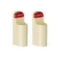 Supporto per porta spazzolino elettrico da parete senza foratura in plastica per bagno - 2 Pezzi/Set / Crema