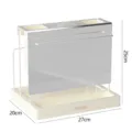Mehrfunktionaler Küchenmesserhalter und Schneidebrett Organizer Ständer, 27x20x25cm Ablage. - Milchweiß