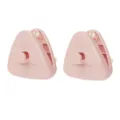 Pink plastic utility clamp hooks, household multifunctional wall clip variant design. - 2 Pcs/Set / Peach Pink