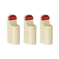 Supporto da parete per spazzolino elettrico senza foratura organizer bagno mensola - Set di 3 / Crema