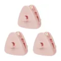 Roze multifunctionele kunststof bezem en dweilhouder clips wandmontage haken set van 3 - Set van 3 / Perzikroze