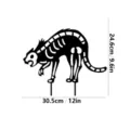 Halloween esqueleto gato estaca de jardin de metal decoracion de exterior 30.5x24.6cm - JSTY322 - Modelo C