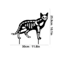 Halloween Esqueleto Gato Estaca De Jardin Metalica Silueta Negra Decoracion Exterior Fiesta - JSTY321 - Modelo E