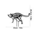 Halloween gato esqueleto de metal negro estaca de jardín dibujo técnico detalle de dimensión. - JSTY321 - Modelo F
