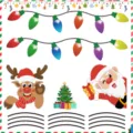 Detail display of Christmas magnetic reflective car stickers featuring colorful bulbs and characters. - 12 Bulbs + 12 Wires