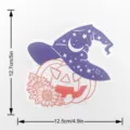 pegatina de ventana atrapasol Halloween sombrero de bruja calabaza girasol arco iris calcomania - Pegatinas estáticas: 1 pieza
